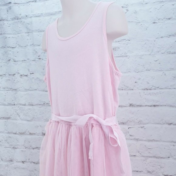 Crew Cuts Girls Pastel Pink Sleeveless Tulle Knit Summer A Line Dress Size 10 - Picture 7 of 15